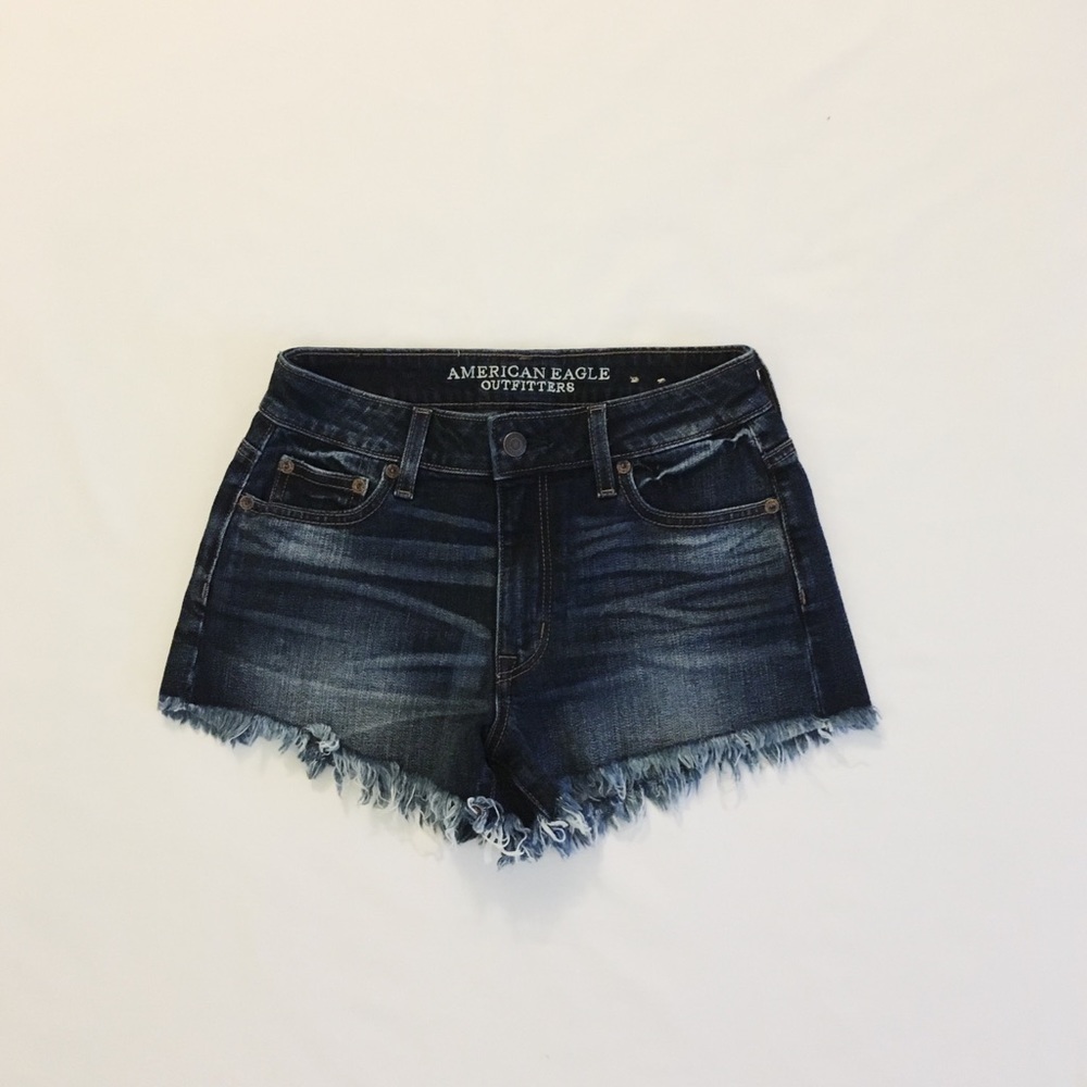 American Eagle High Rise Festival Denim Shorts